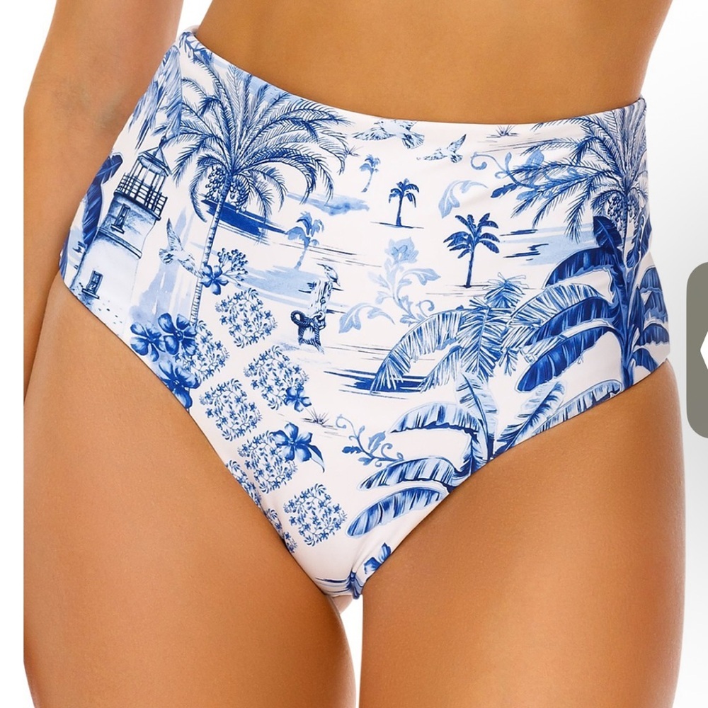 Agua Bendita Alicia Tales Printed High Waisted Reversible Bottom